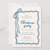 Invitation Soirée de Noël avec cadre à mâchoires croquées (Devant)