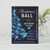 Invitation Soirée de Noël Ball Blue Tree (Debout devant)