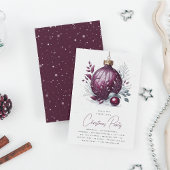 Invitation Soirée de Noël Bauble Botanique