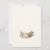 Invitation Soirée de Noël Blanc et crème Élégante (Dos)