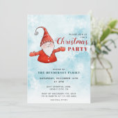 Invitation Soirée de Noël bleu moderne (Debout devant)