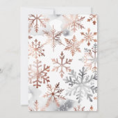 Invitation Soirée de Noël boho aquarelle métallique (Dos)