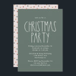 Invitation Soirée de Noël Boho Polka Dot<br><div class="desc">Cette invitation à la fête de Noël à pois de boho vert est parfaite pour votre accueil de vacances bohème moderne inspiré de la ferme. La police rustique classique mais délicate lui donne un look terreux vintage tout en le gardant mignon et simple. Les pois viennent dans les tons terre...</div>