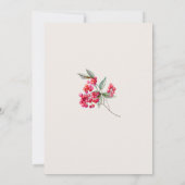 Invitation Soirée de Noël botanique Elegant Holly et Berry (Dos)