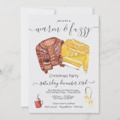 Invitation Soirée de Noël Chaud et Fuzzy (Devant)