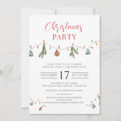 Invitation Soirée de Noël Chic Boho Plaid (Devant)