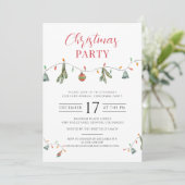 Invitation Soirée de Noël Chic Boho Plaid (Debout devant)