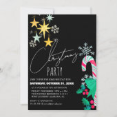 Invitation Soirée de Noël chic moderne élégant (Devant)