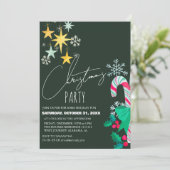 Invitation Soirée de Noël chic moderne élégant (Debout devant)