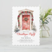 Invitation Soirée de Noël classique (Debout devant)