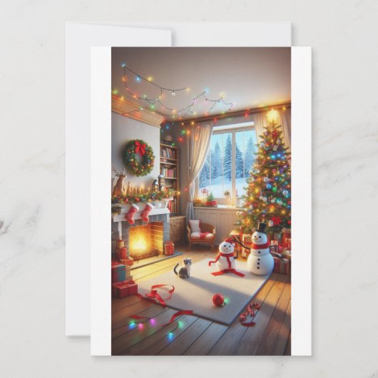 Invitation "Soirée de Noël cosy" (Devant)