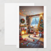 Invitation "Soirée de Noël cosy" (Devant / Derrière)