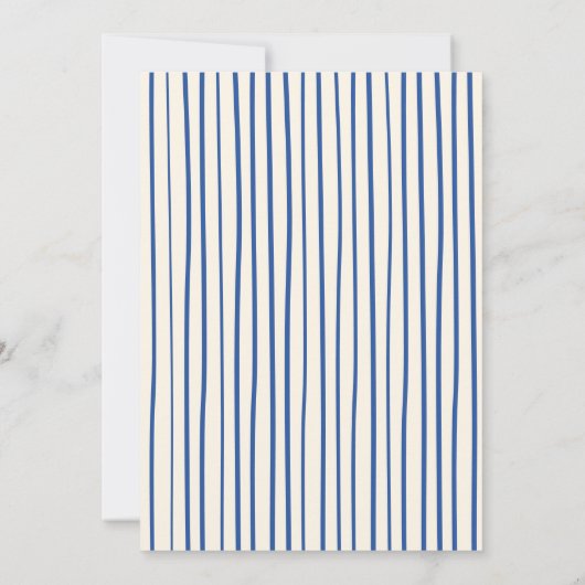 Invitation Soirée de Noël Cosy Blue Doodle (Dos)