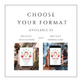 Invitation Soirée de Noël Cute Secret Père Noël