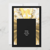 Invitation Soirée de Noël dans les bois du pays d'or et de no (Dos)