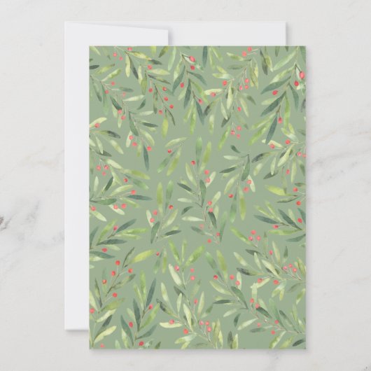 Invitation Soirée de Noël dans un cadre verdoyant (Dos)