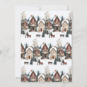 Invitation Soirée de Noël dans un élégant village classique (Dos)