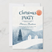 Invitation Soirée de Noël dans un paysage hivernal élégant (Devant)