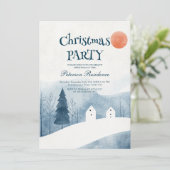 Invitation Soirée de Noël dans un paysage hivernal élégant (Debout devant)