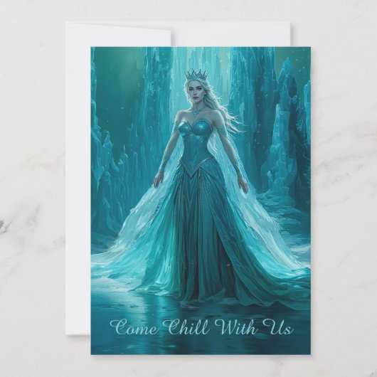 Invitation Soirée de Noël de la reine des glaces magiques (Devant)