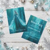Invitation Soirée de Noël de la reine des glaces magiques