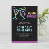 Invitation Soirée de Noël de l'entreprise Cocktail Neon Glow (Debout devant)