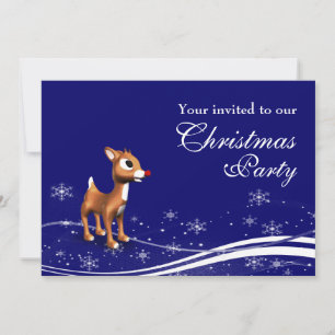 Invitation Soirée de Noël de Reindeer