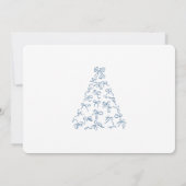 Invitation Soirée de Noël de Scribble Bow moderne (Dos)