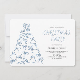 Invitation Soirée de Noël de Scribble Bow moderne
