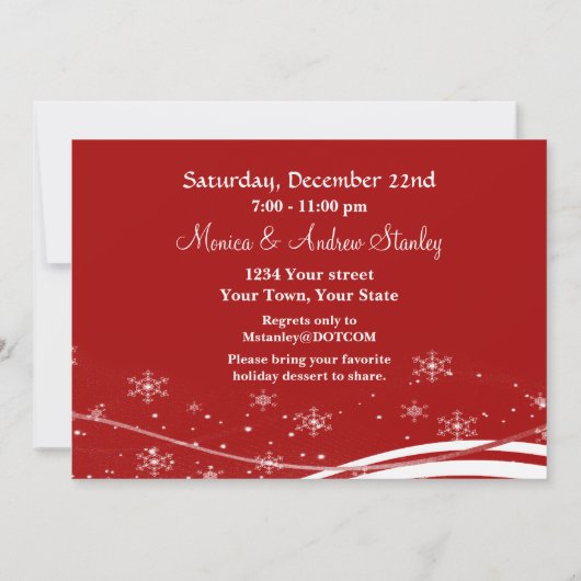 Invitation Soirée de Noël de Snowman (Dos)