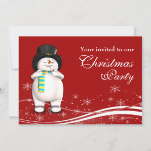 Invitation Soirée de Noël de Snowman