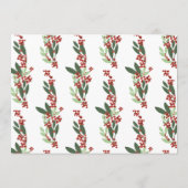 Invitation Soirée de Noël d'élégance botanique enchantée (Dos)