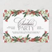 Invitation Soirée de Noël d'élégance botanique enchantée (Devant)