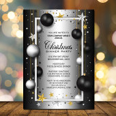 Invitation Soirée de Noël d'entreprise de l'ornement d'argent