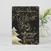Invitation Soirée de Noël d'entreprise de luxe Gold/Black Bok (Debout devant)