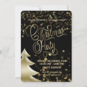 Invitation Soirée de Noël d'entreprise de luxe Gold/Black Bok (Devant)