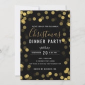 Invitation Soirée de Noël d'entreprise d'or simple (Devant)
