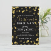 Invitation Soirée de Noël d'entreprise d'or simple (Debout devant)