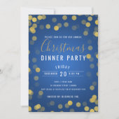 Invitation Soirée de Noël d'entreprise Gold & Navy (Devant)