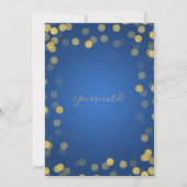 Invitation Soirée de Noël d'entreprise Gold & Navy (Dos)