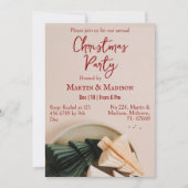 Invitation Soirée de Noël d'entreprise minimaliste (Devant)