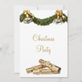 Invitation Soirée de Noël des cloches et des crackers mignons (Devant)