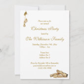 Invitation Soirée de Noël des cloches et des crackers mignons (Dos)