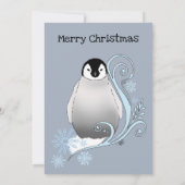 Invitation Soirée de Noël des pingouins (Dos)