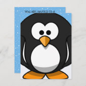 Invitation Soirée de Noël des pingouins (Devant / Derrière)