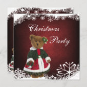 Invitation Soirée de Noël des Teddy Bear (Devant / Derrière)