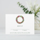 Invitation Soirée de Noël d'hiver répondez gentiment mariage (Debout devant)