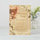 Invitation Soirée de Noël doré (Debout devant)