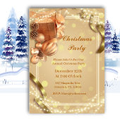 Invitation Soirée de Noël doré