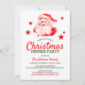 Invitation Soirée de Noël du Père Noël (Devant)